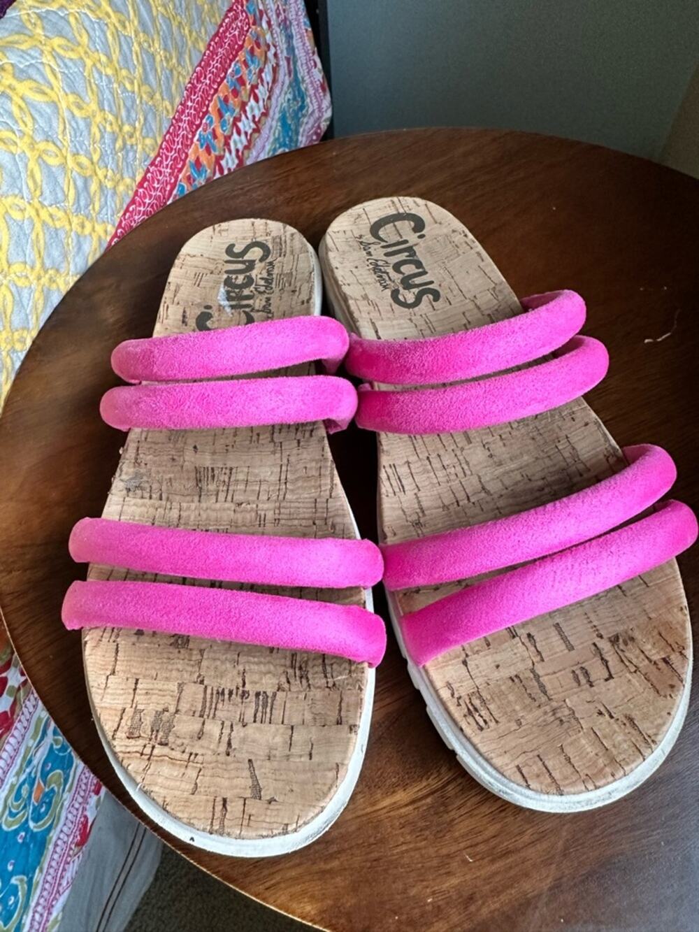 Circus by Sam Edelman Narina Pink Platform Sandals Lug Sole Size 8 Barbiecore